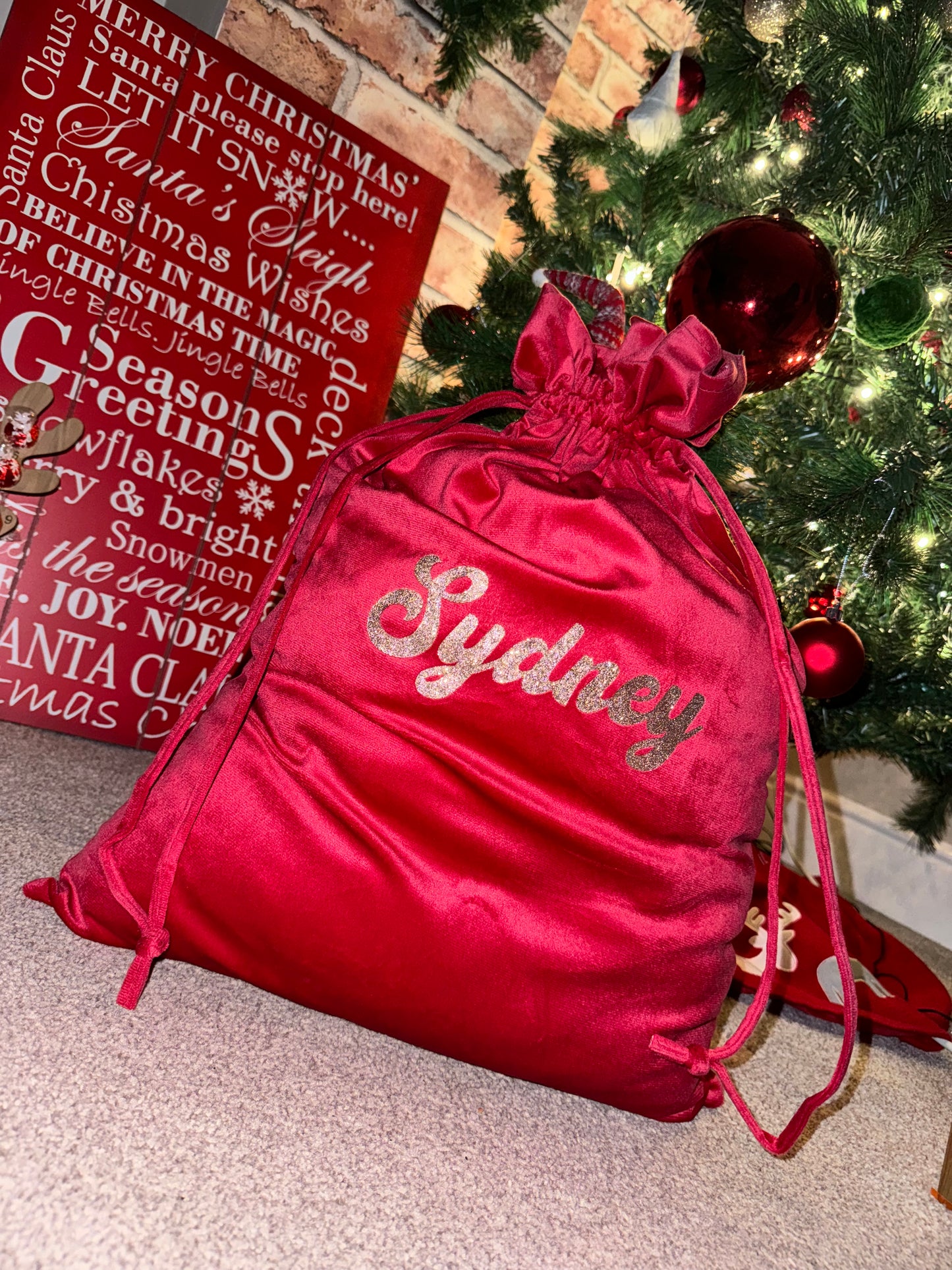 Velvet Santa Sacks