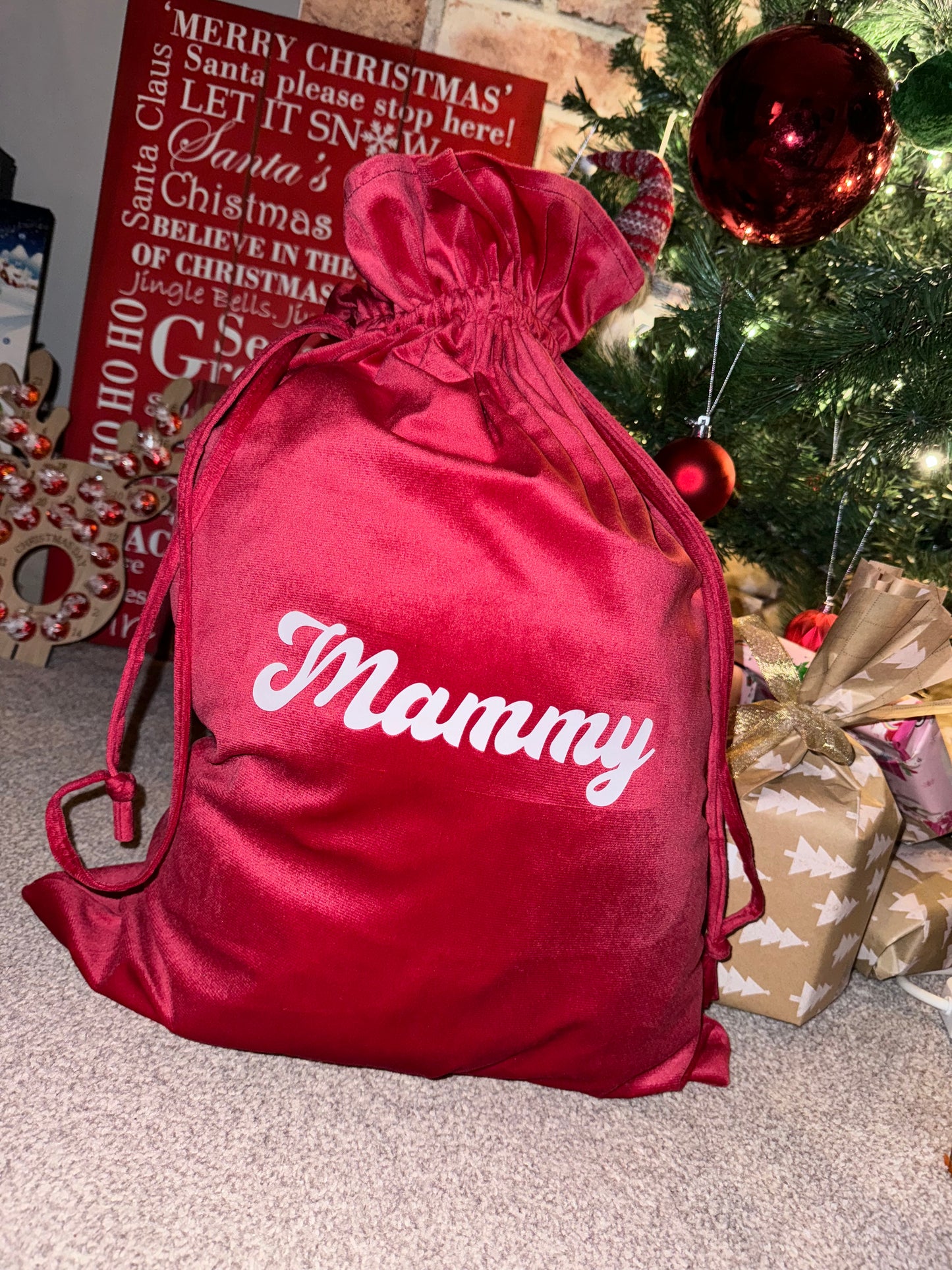 Velvet Santa Sacks