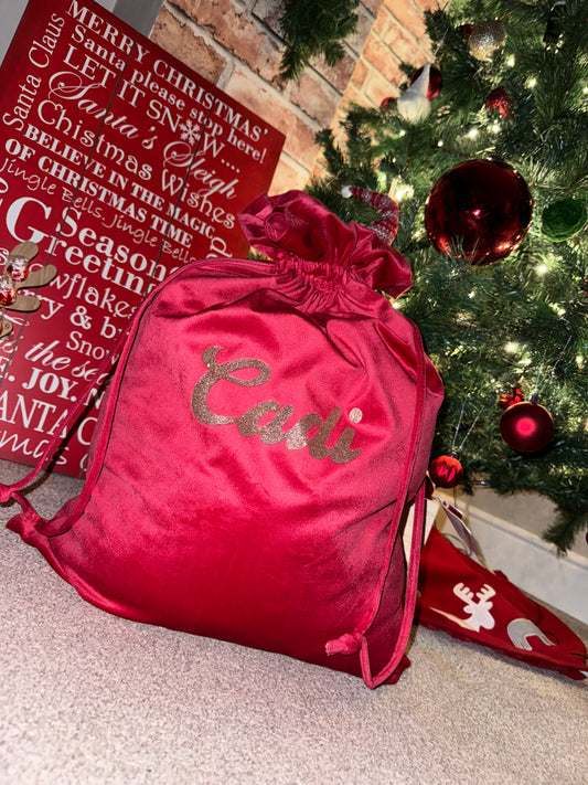 Velvet Santa Sacks