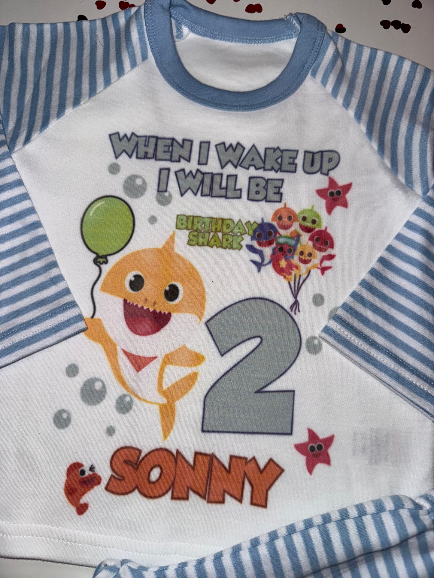 Striped Birthday Eve Pjs