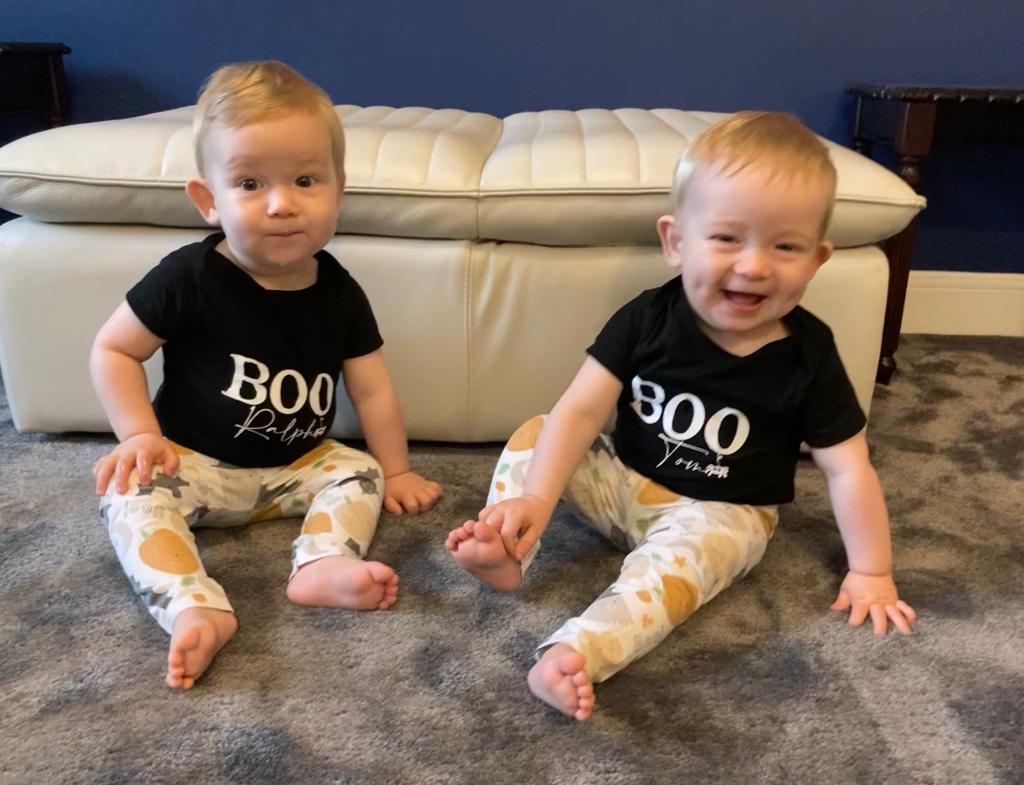 'BOO' Black Baby Vest