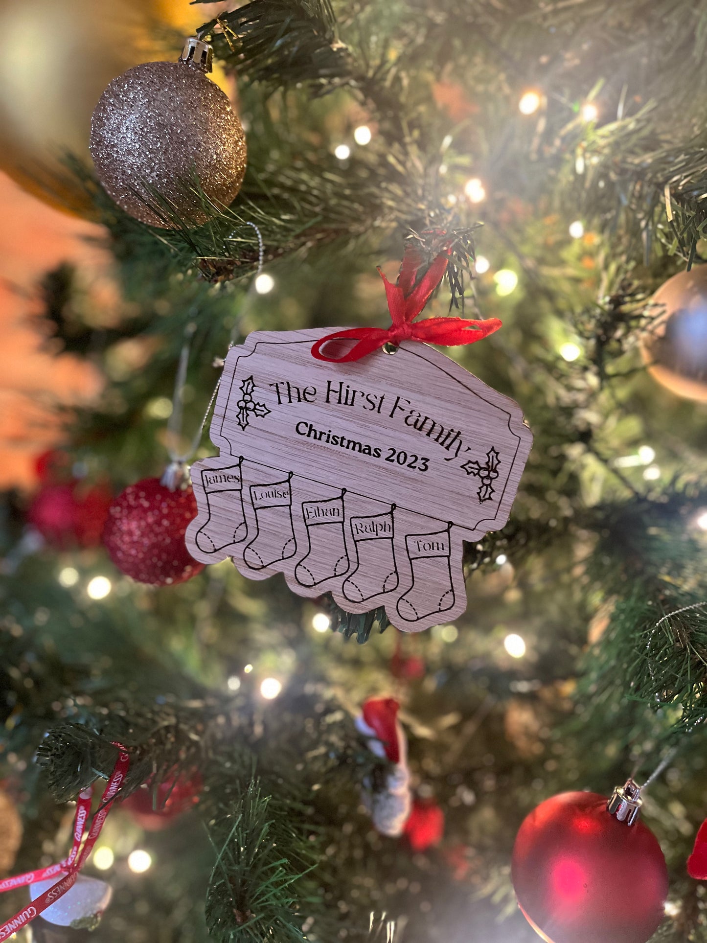 Christmas Stocking Family Bauble