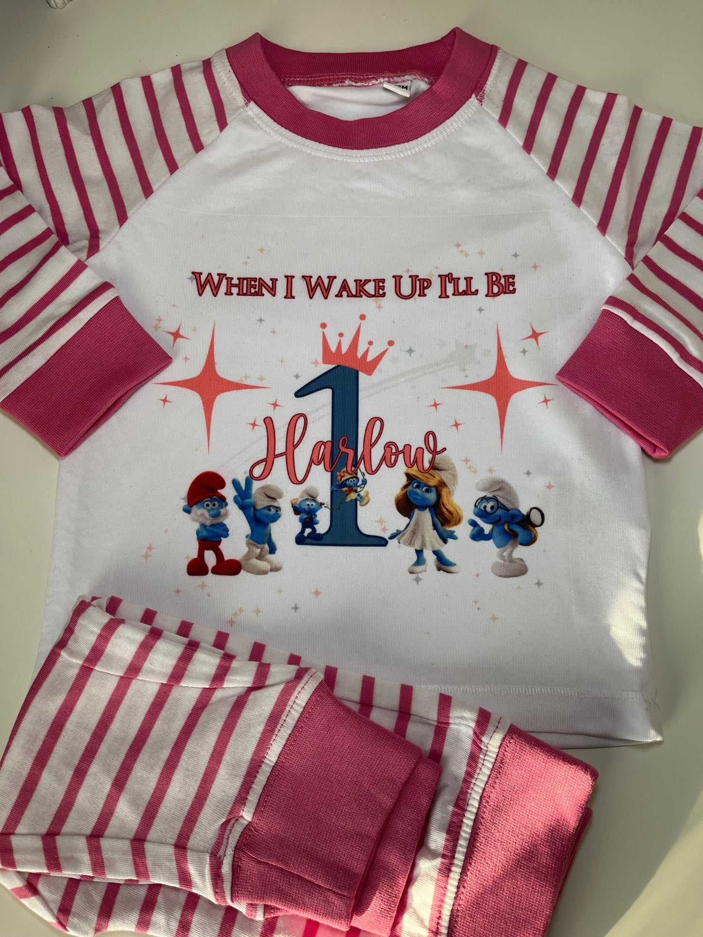 Striped Birthday Eve Pjs