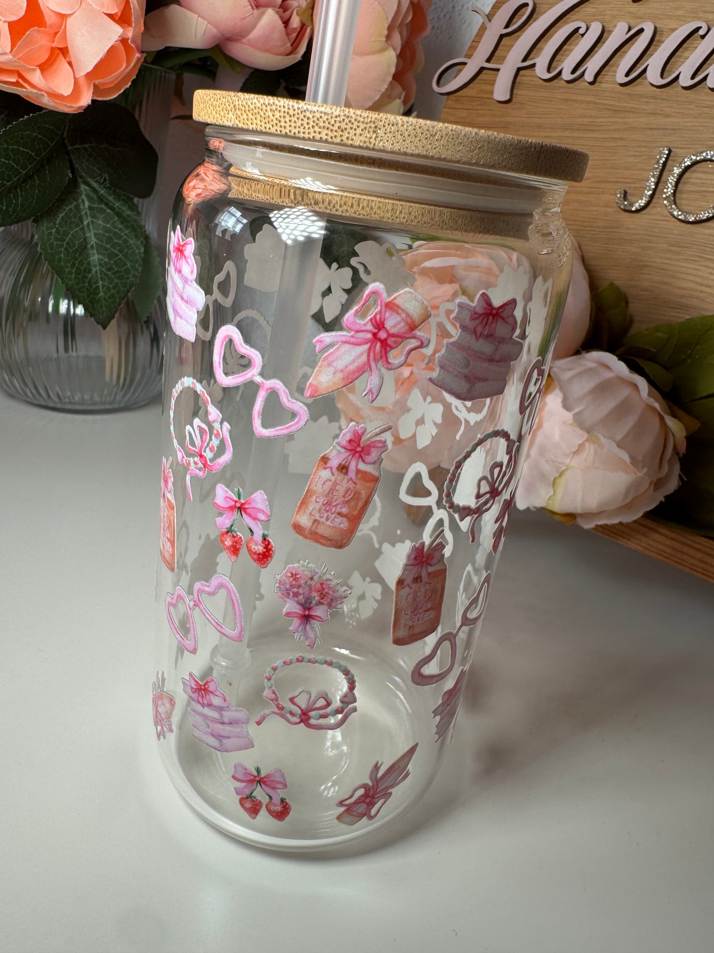 Chapter and Chill Glass Cup and Straw