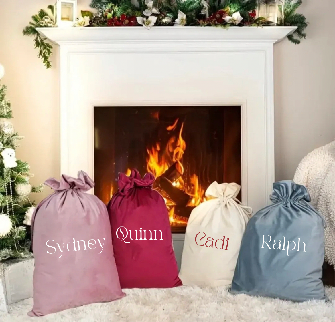 Velvet Santa Sacks