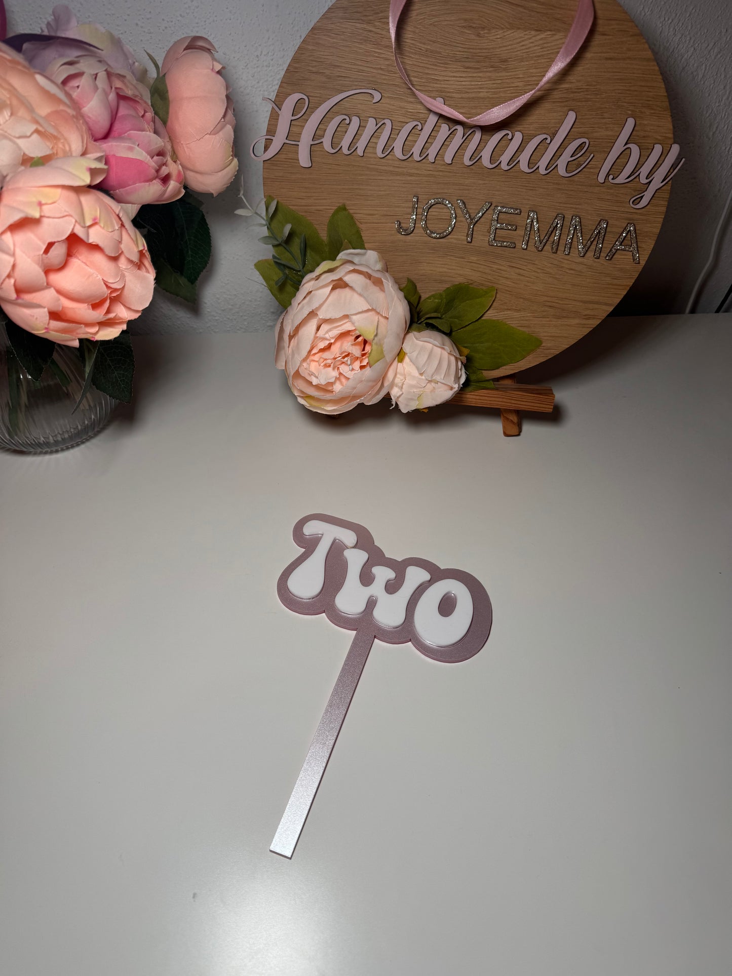 Double Layered Number Acrylic Topper