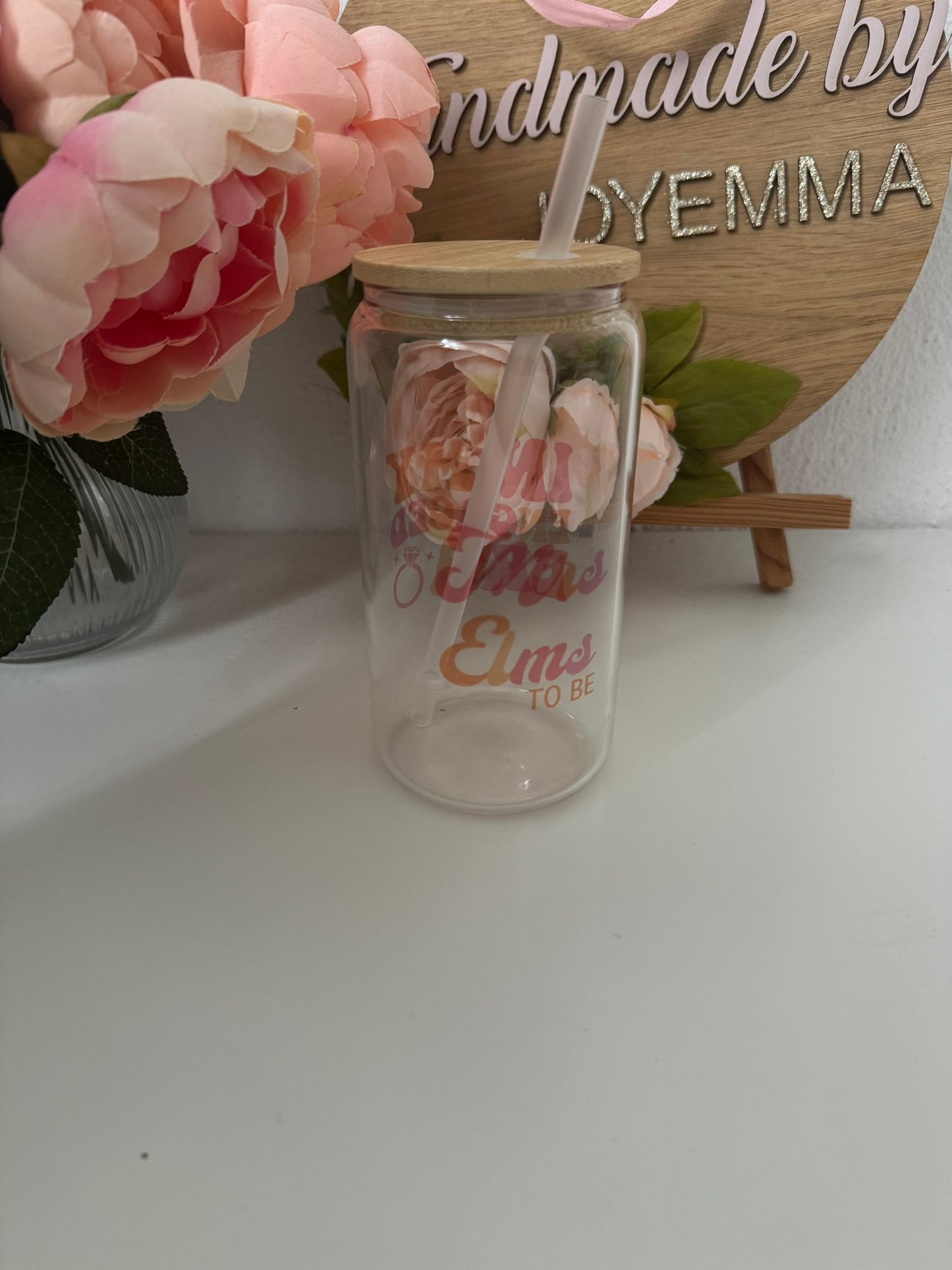 In My Engaged Era - Beer Can Style Glass with Lid and Straw