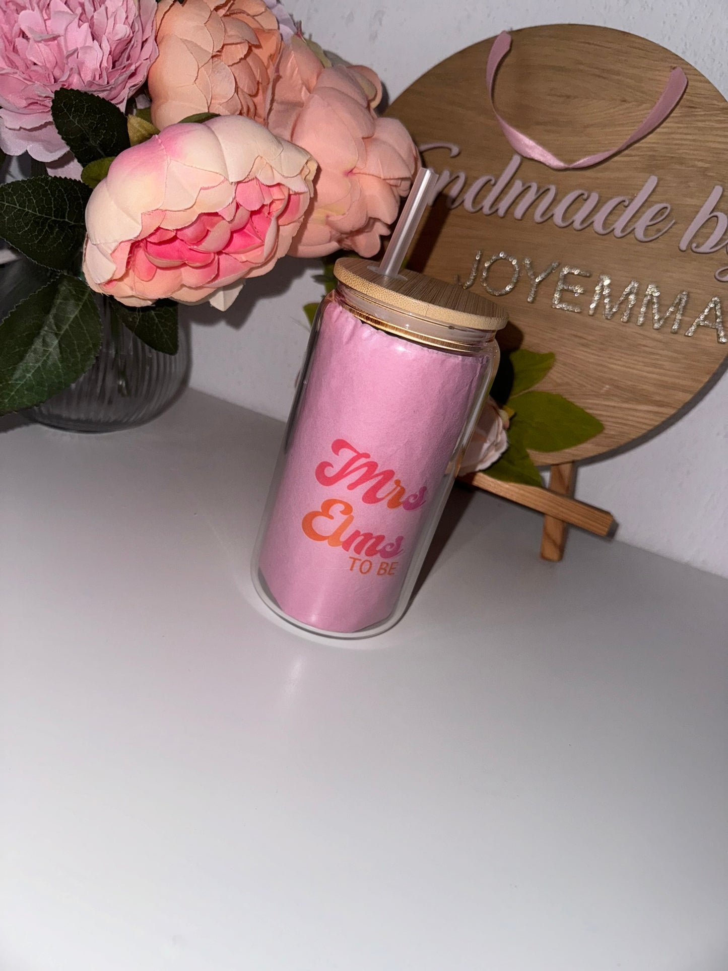 In My Engaged Era - Beer Can Style Glass with Lid and Straw