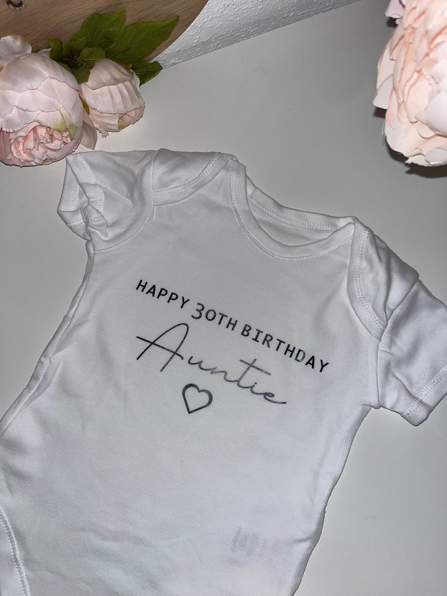 30th Birthday Auntie Baby Vest
