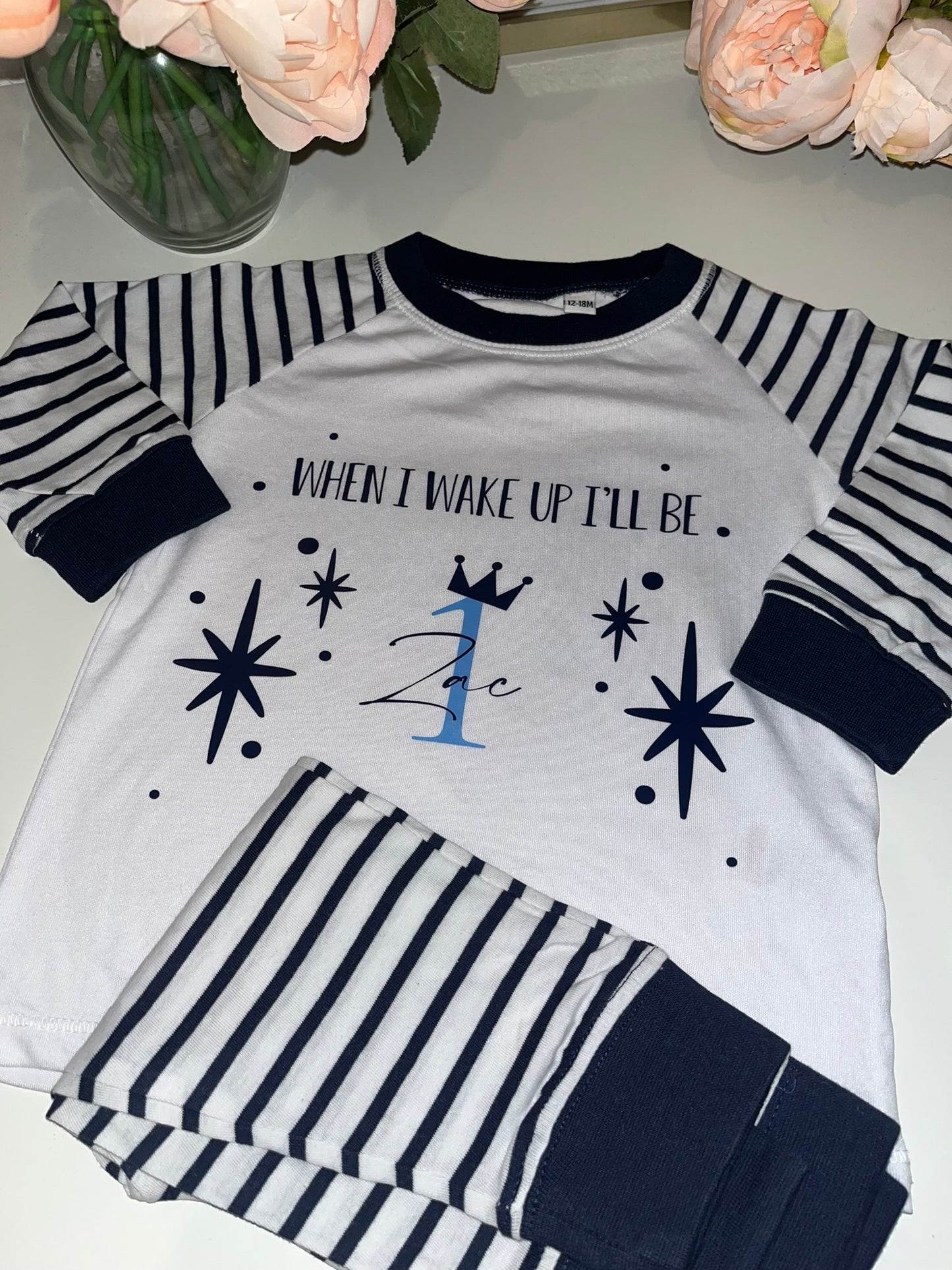 Striped Birthday Eve Pjs