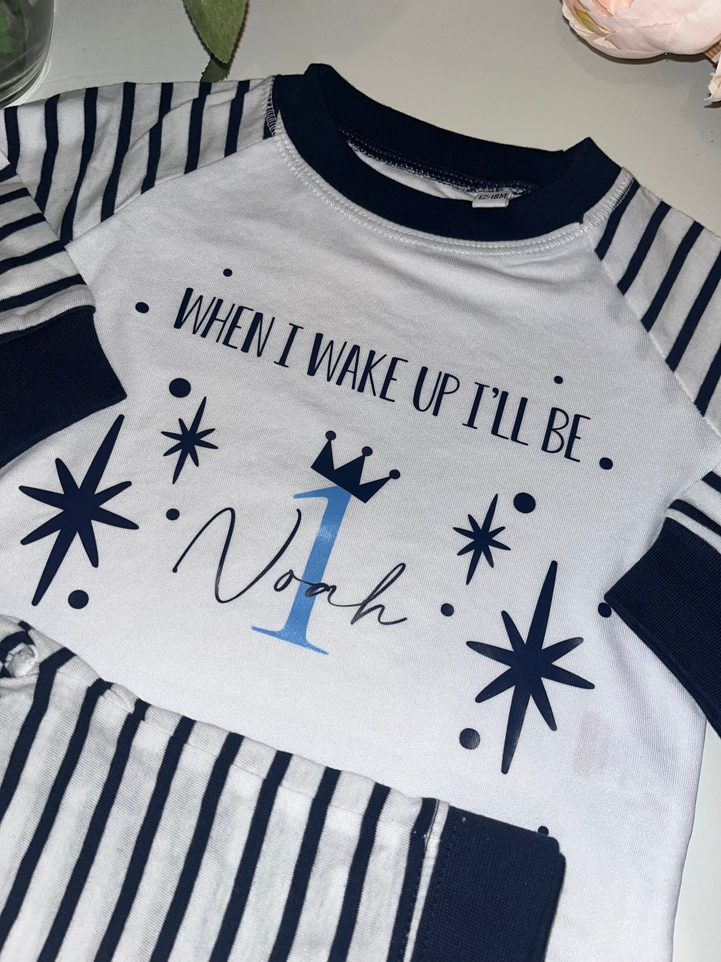 Striped Birthday Eve Pjs