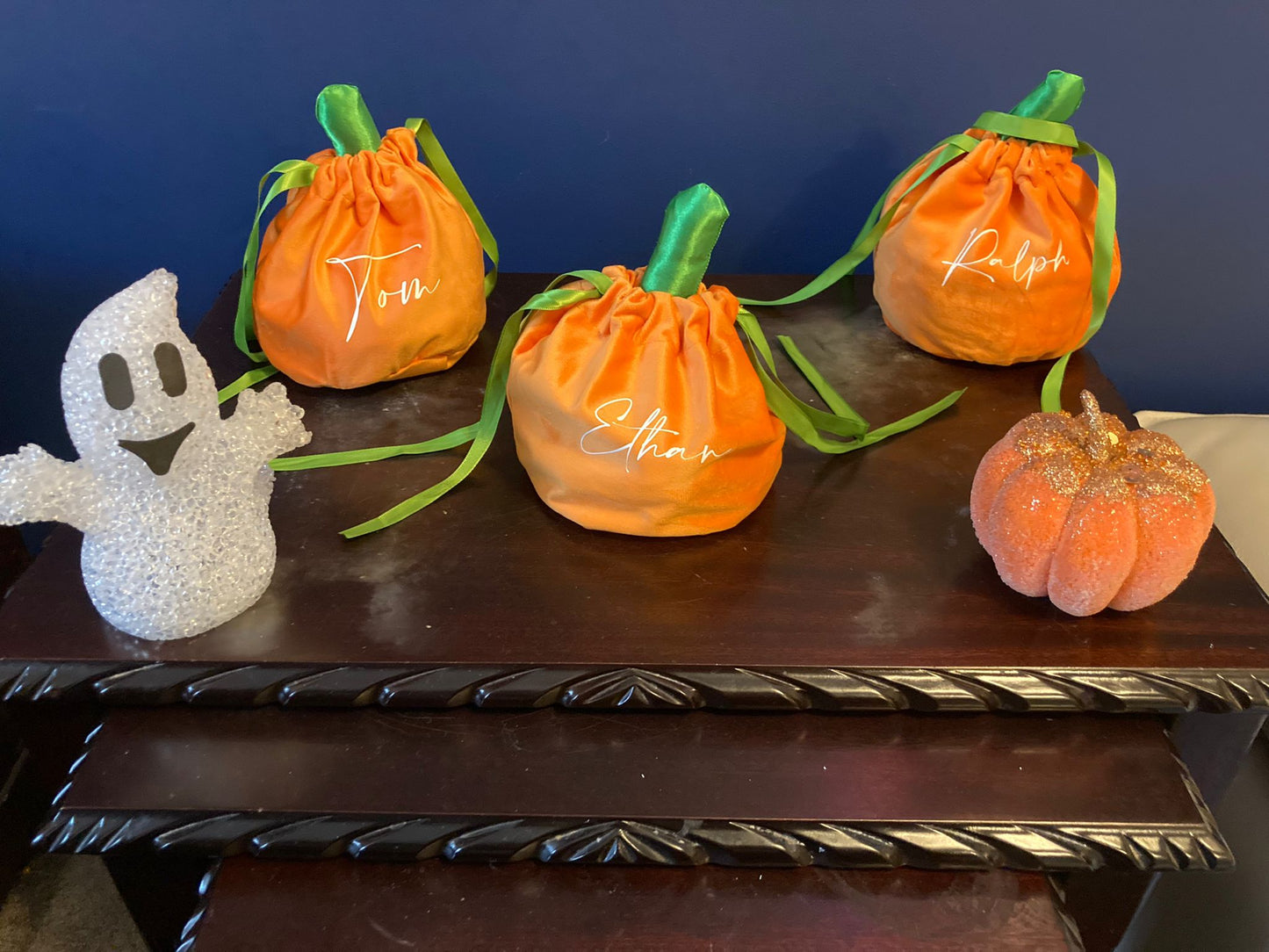 Pumpkin Velvet Bags