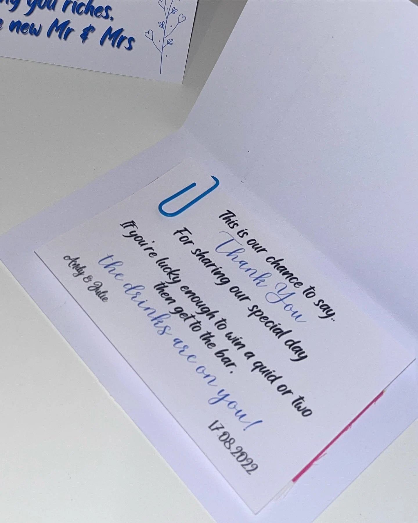 Scratch Card & Name Place Card