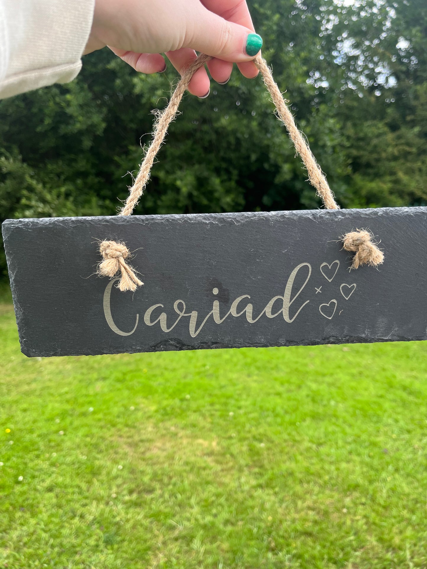 Welsh Hanging Slate Sign