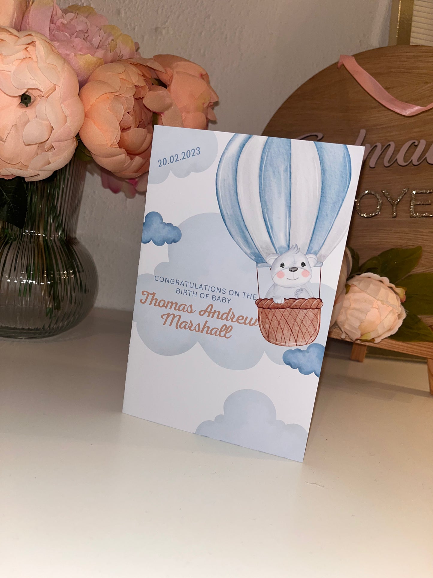 Birth Info Baby Card