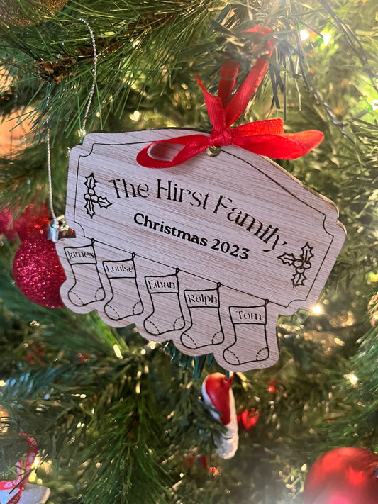 Christmas Stocking Family Bauble