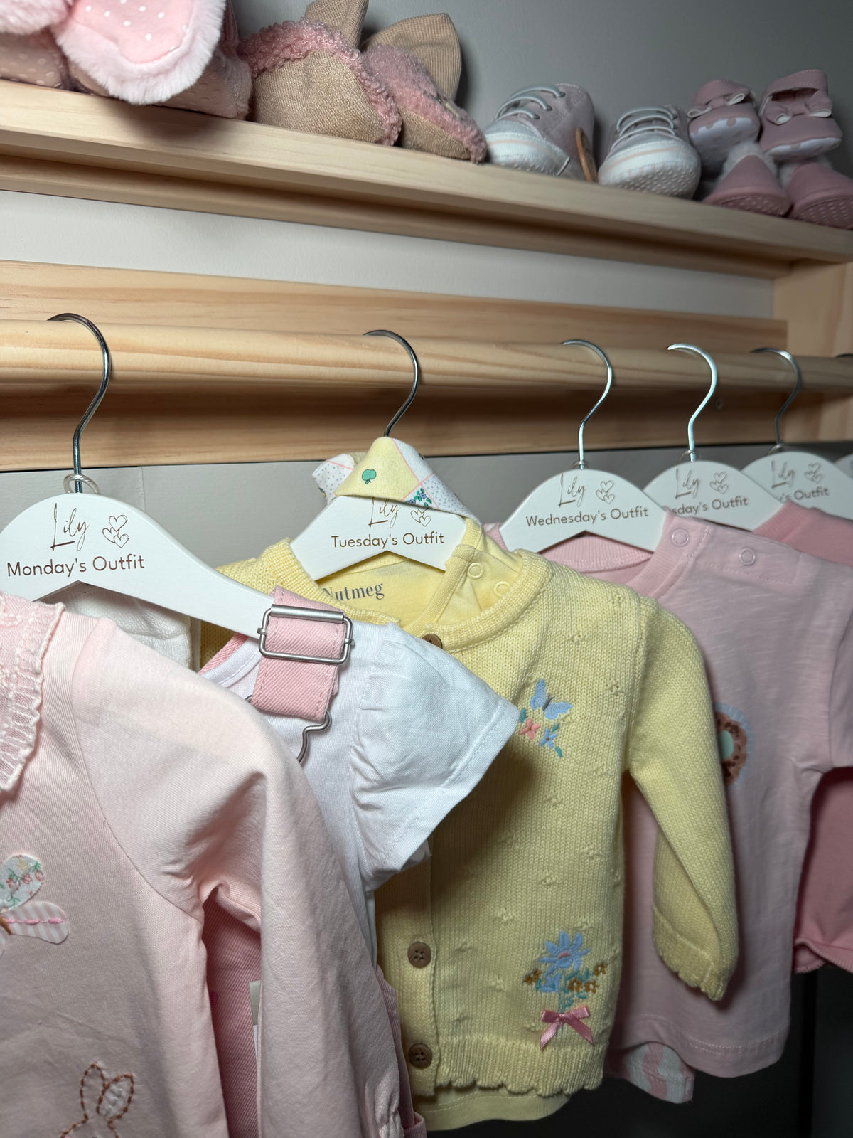 Personalised White Engraved Childrens Hanger