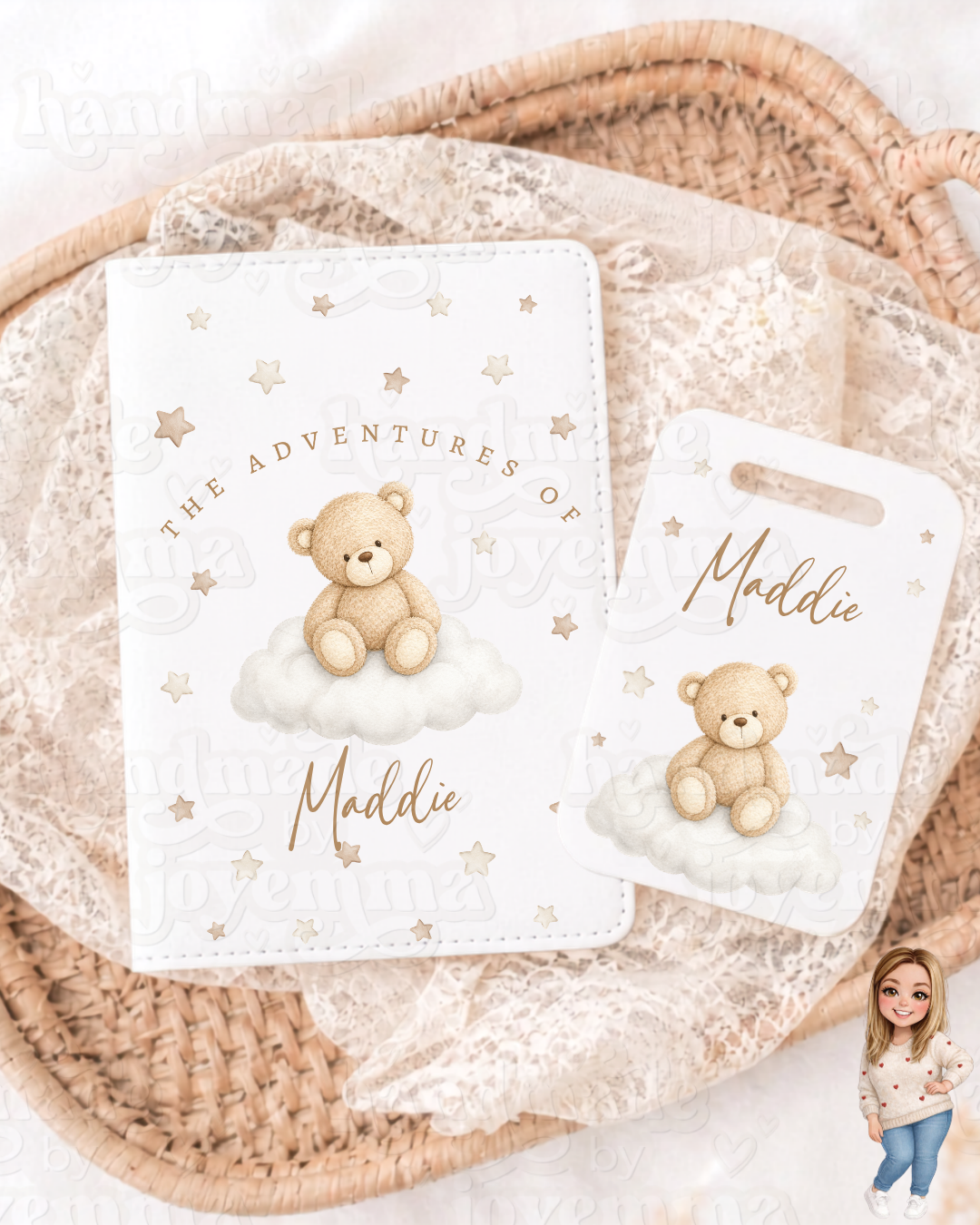 Personalised Passport Cover and Luggage Tag Set