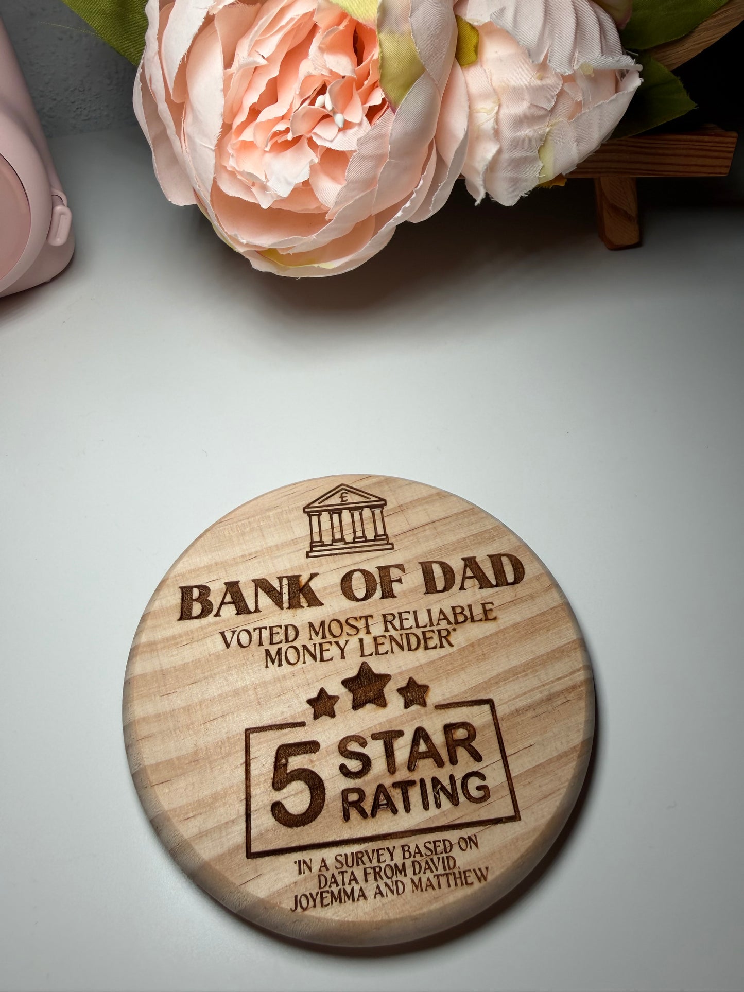 Bank of Dad Coaster - Fathers Day Gift