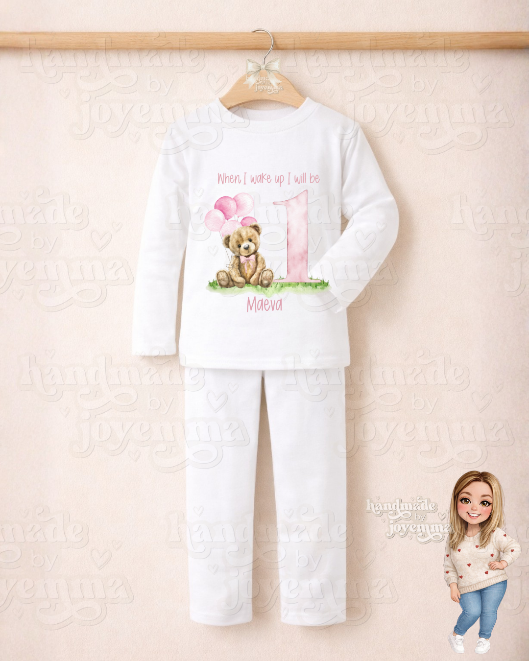 Pink Heritage Bear Birthday Pyjamas