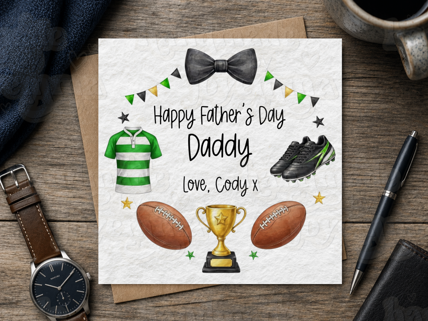Father's Day Rugby Theme Card