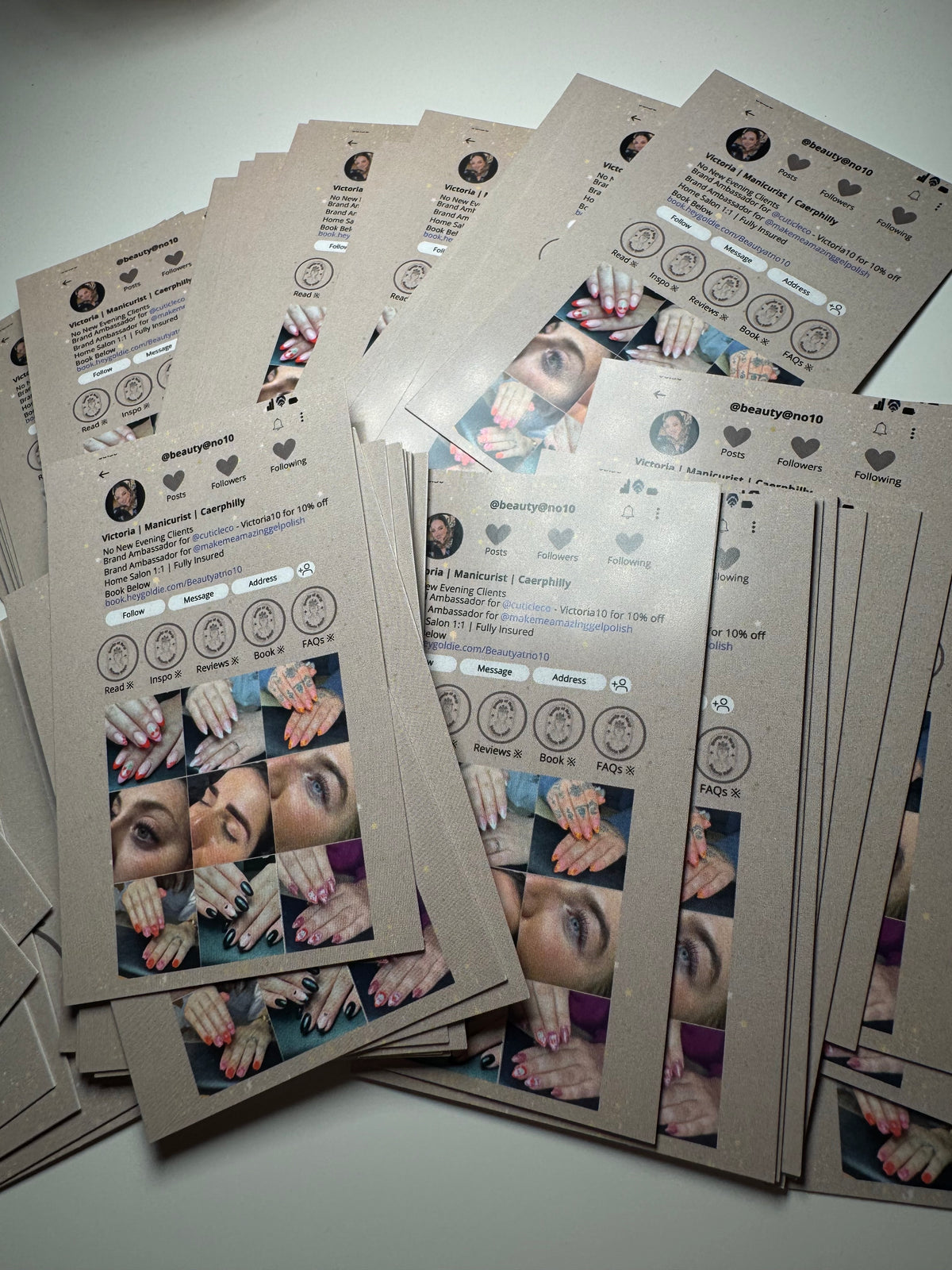 Instagram Style Business Cards