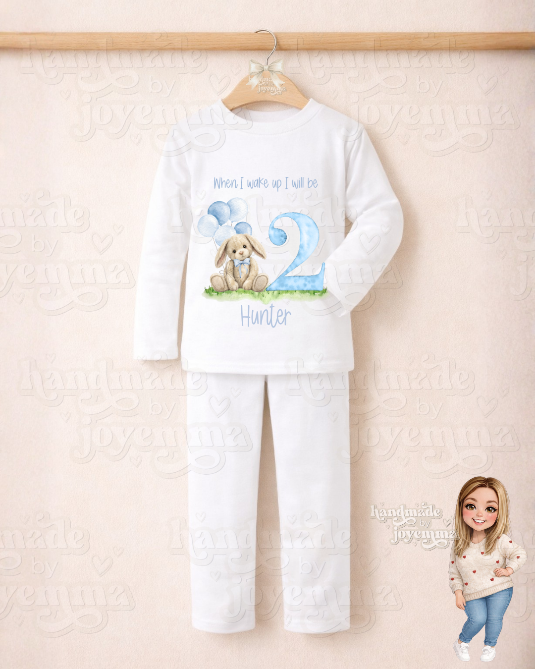 Blue Bunny Birthday Pyjamas