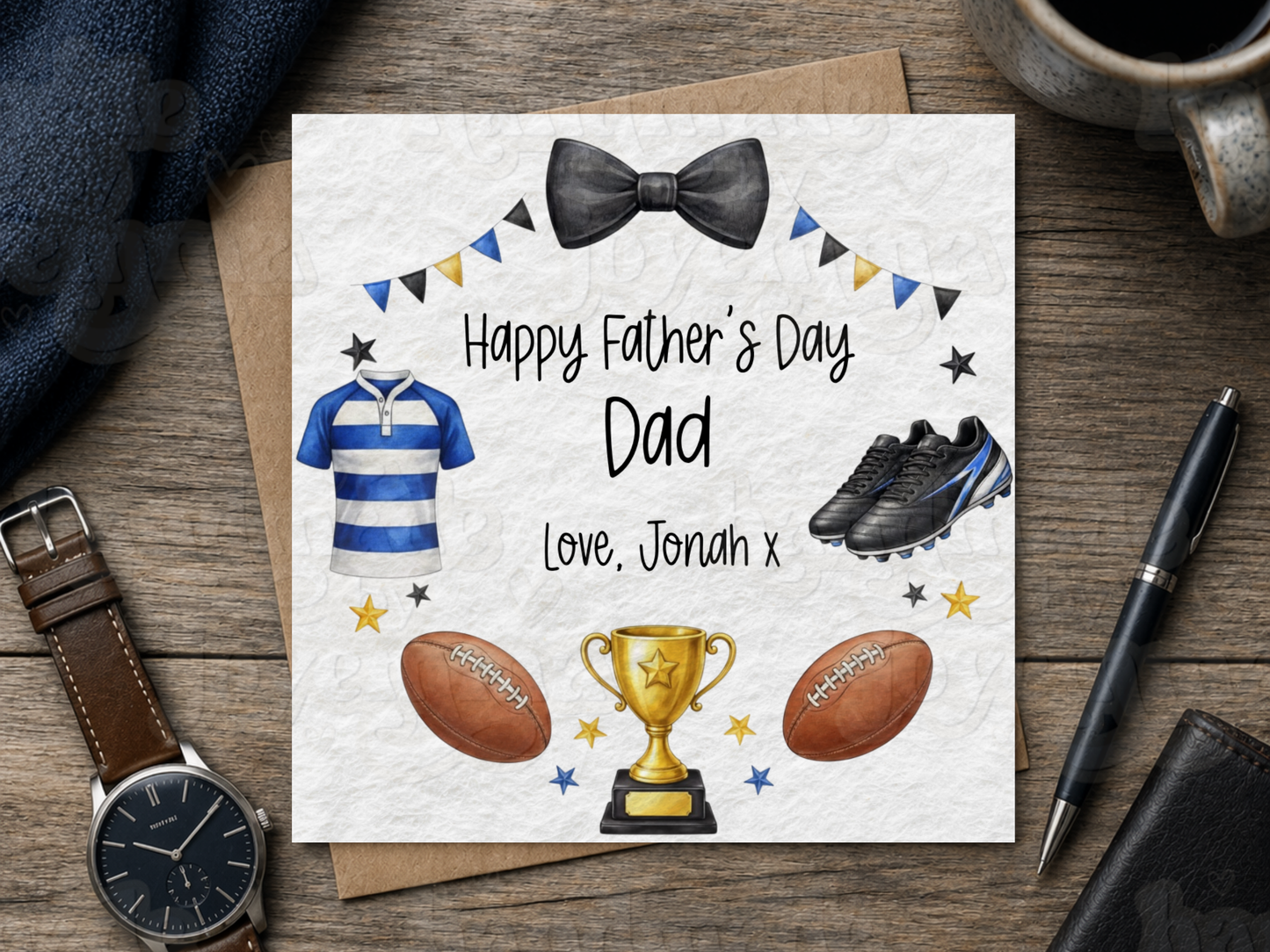 Father's Day Rugby Theme Card