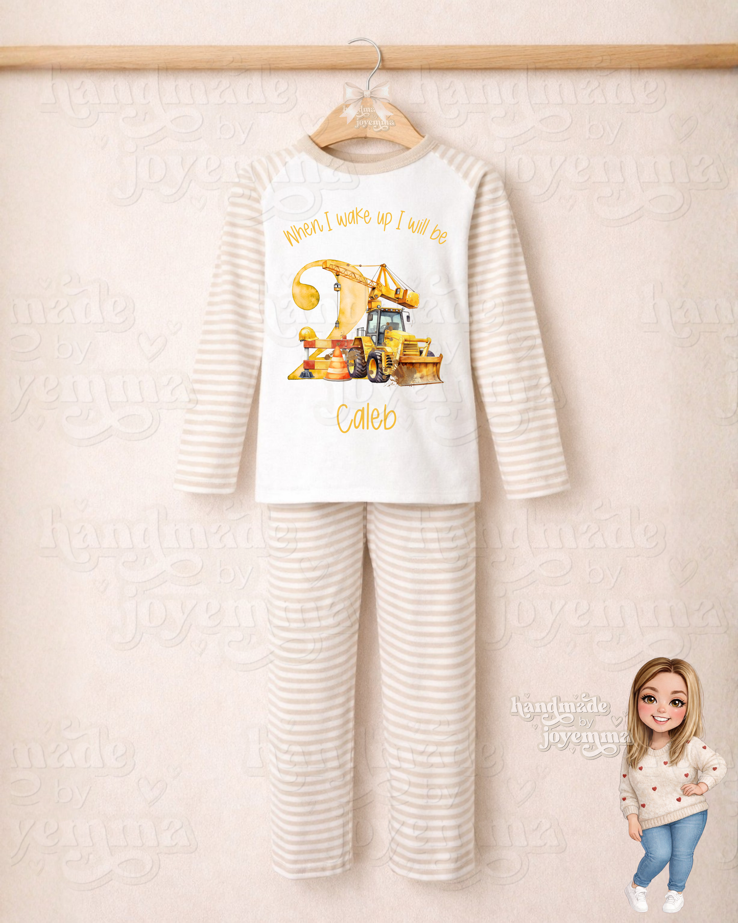 Digger Birthday Pyjamas