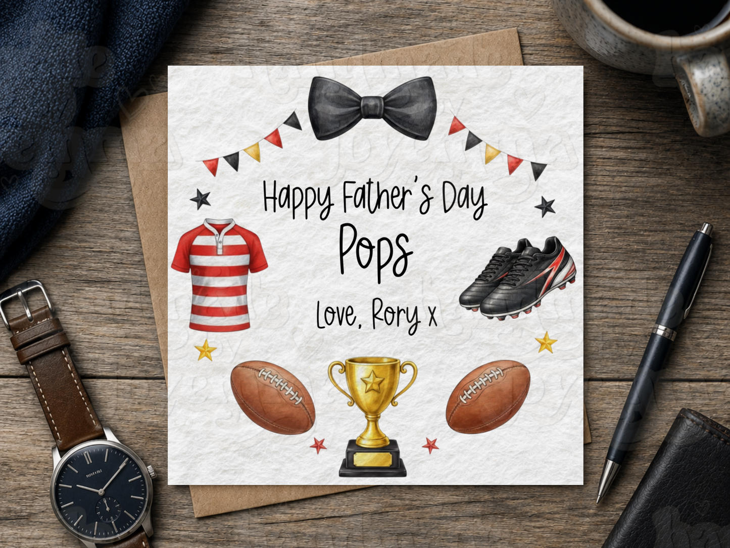 Father's Day Rugby Theme Card