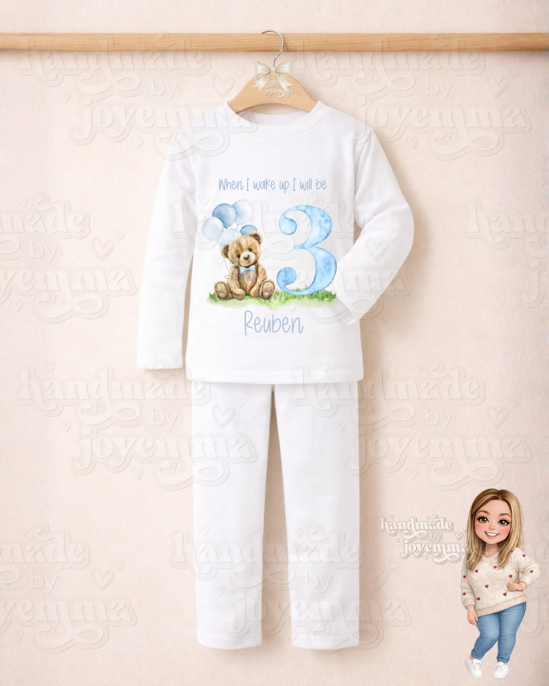Blue Heritage Bear Birthday Pyjamas