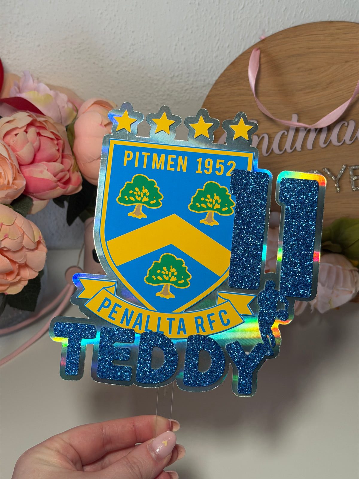 Rugby Theme Cake Topper