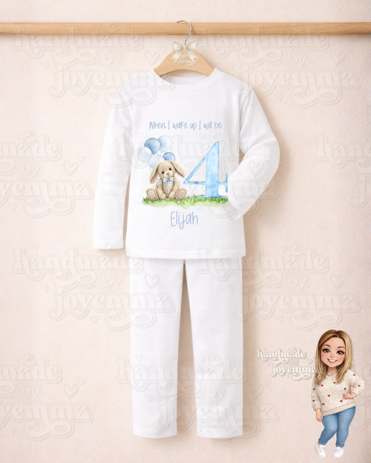 Blue Bunny Birthday Pyjamas