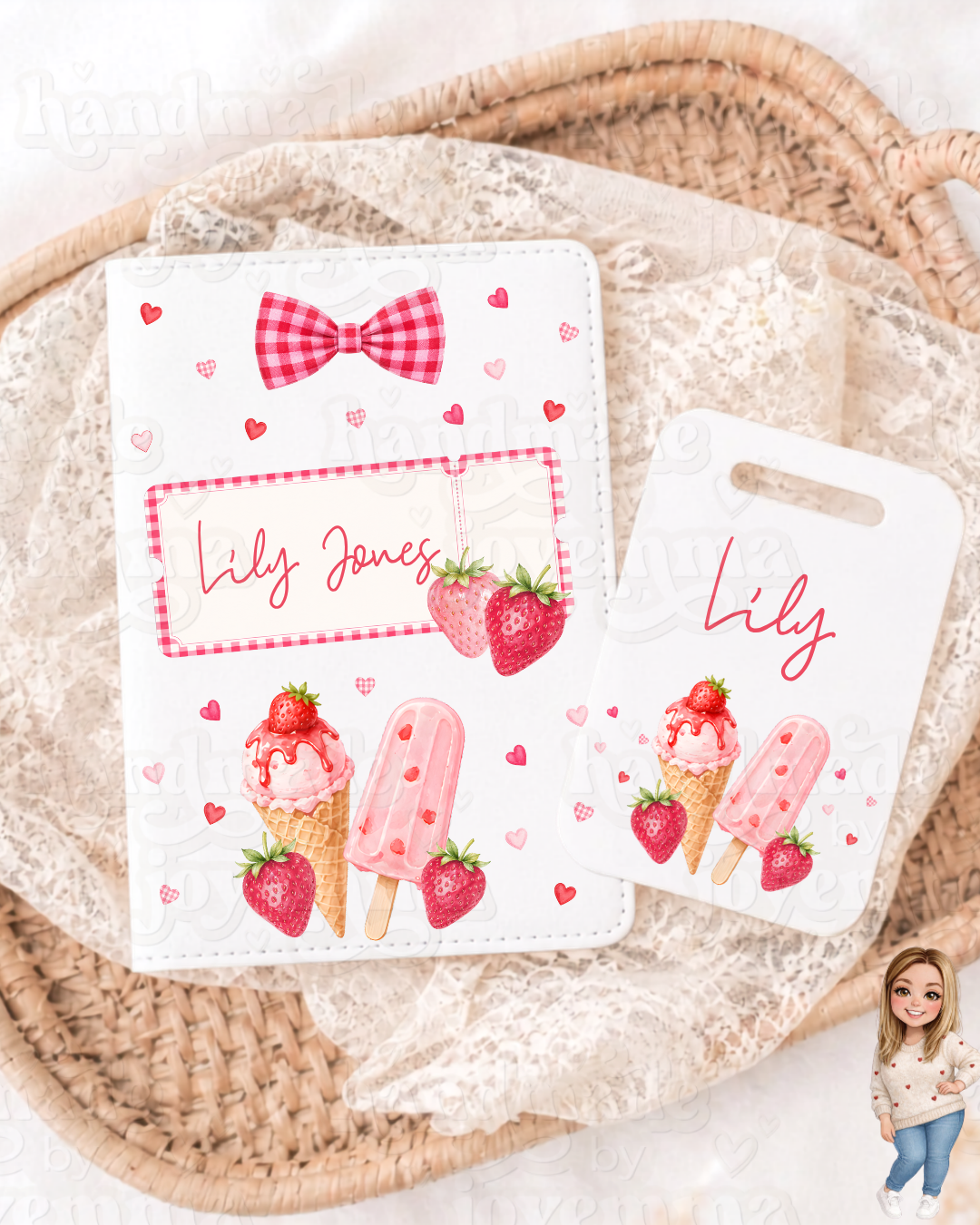 Personalised Passport Cover and Luggage Tag Set