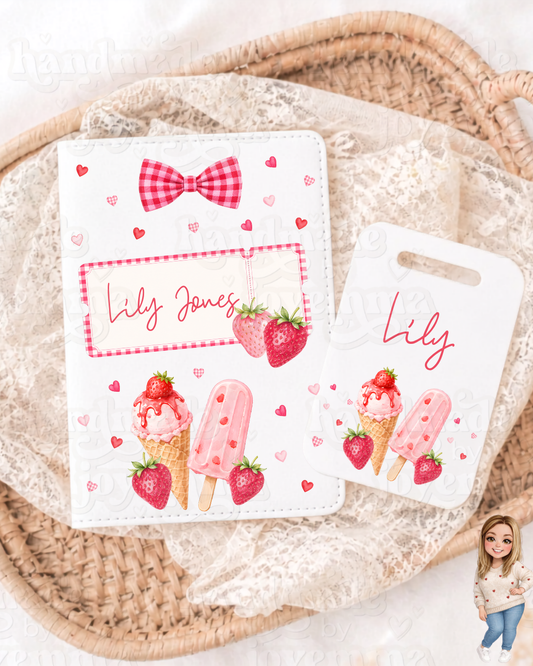 Personalised Passport Cover and Luggage Tag Set