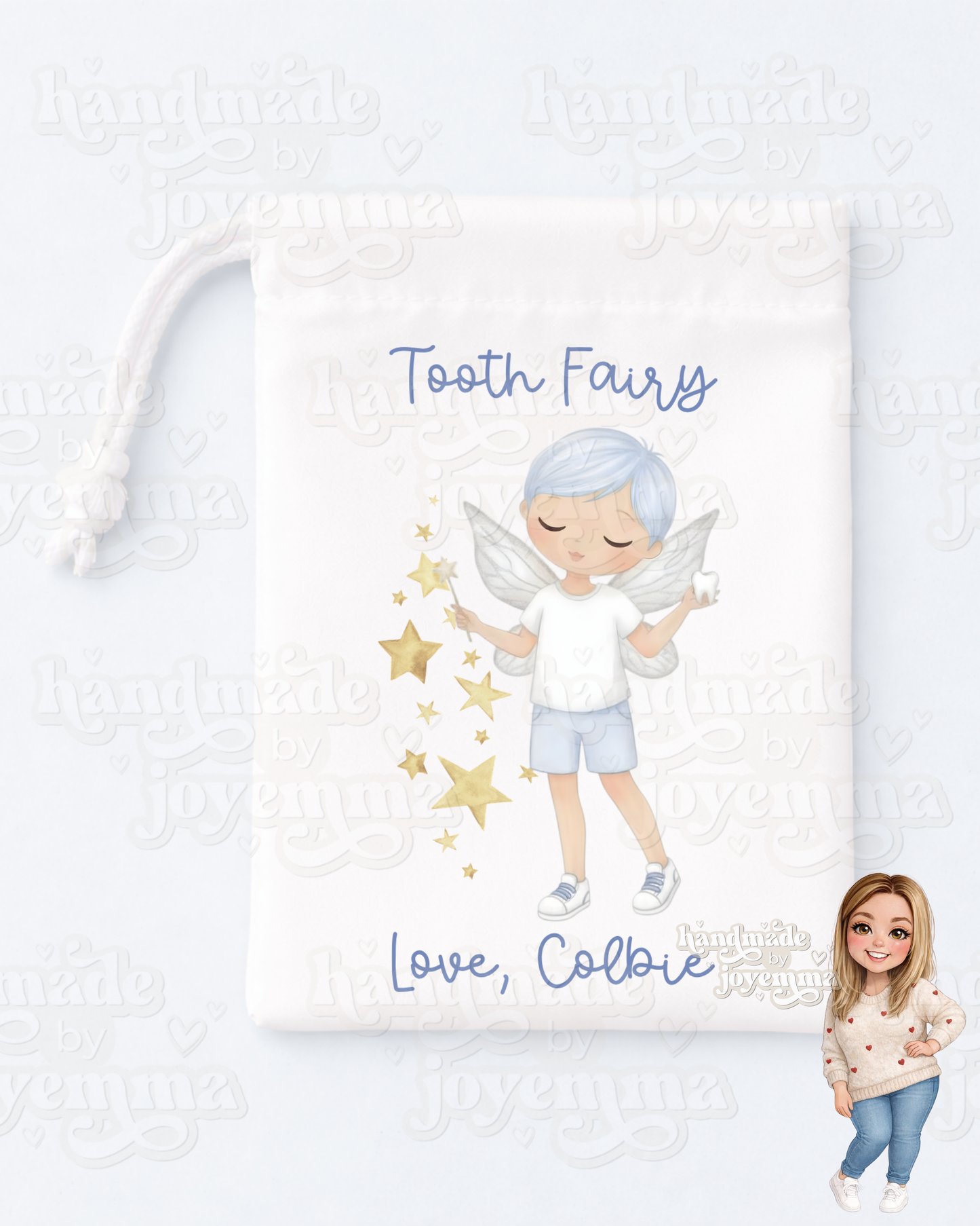 Drawstring Tooth Holding Bag for the Tooth Fairy