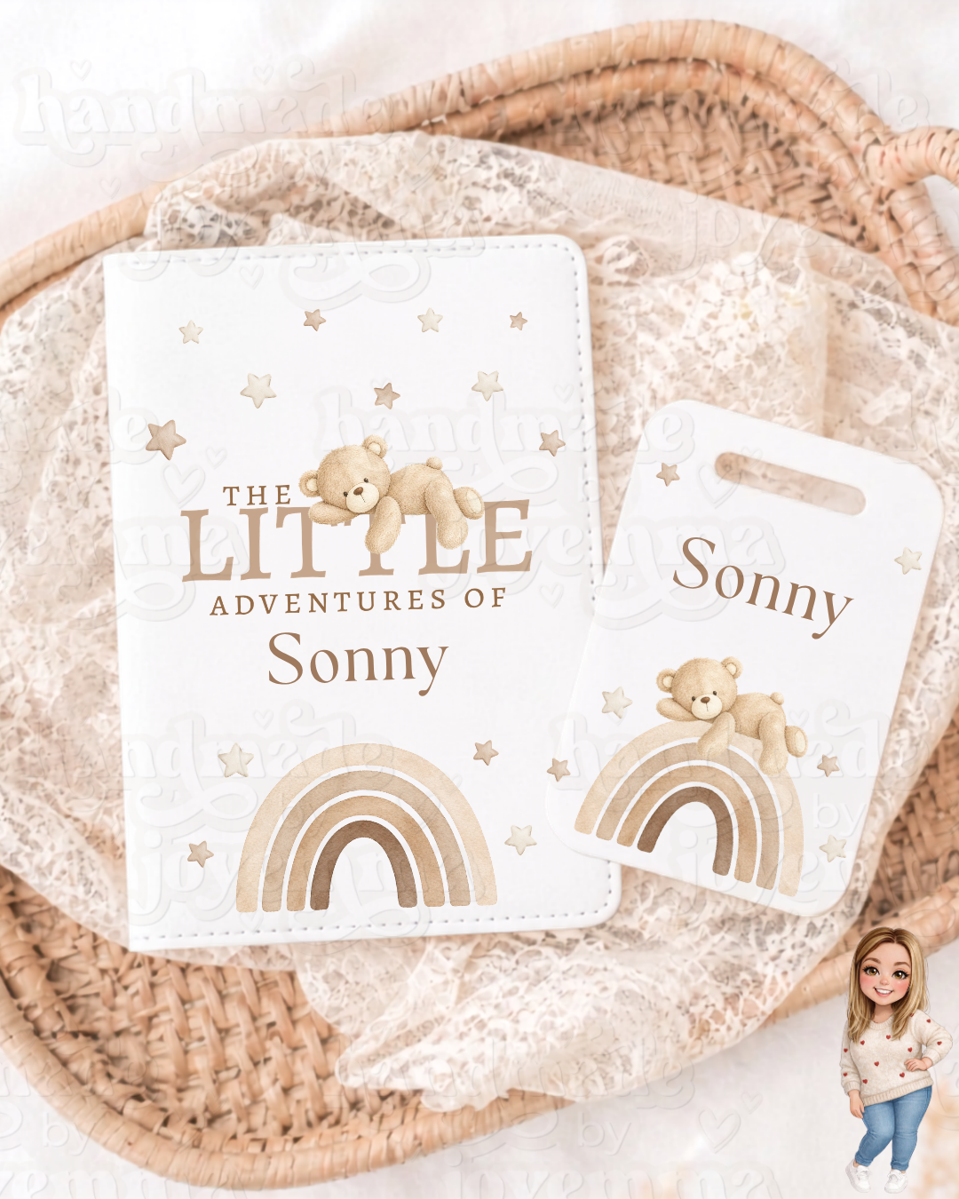 Personalised Passport Cover and Luggage Tag Set