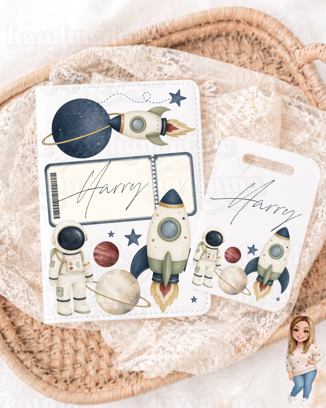 Personalised Passport Cover and Luggage Tag Set