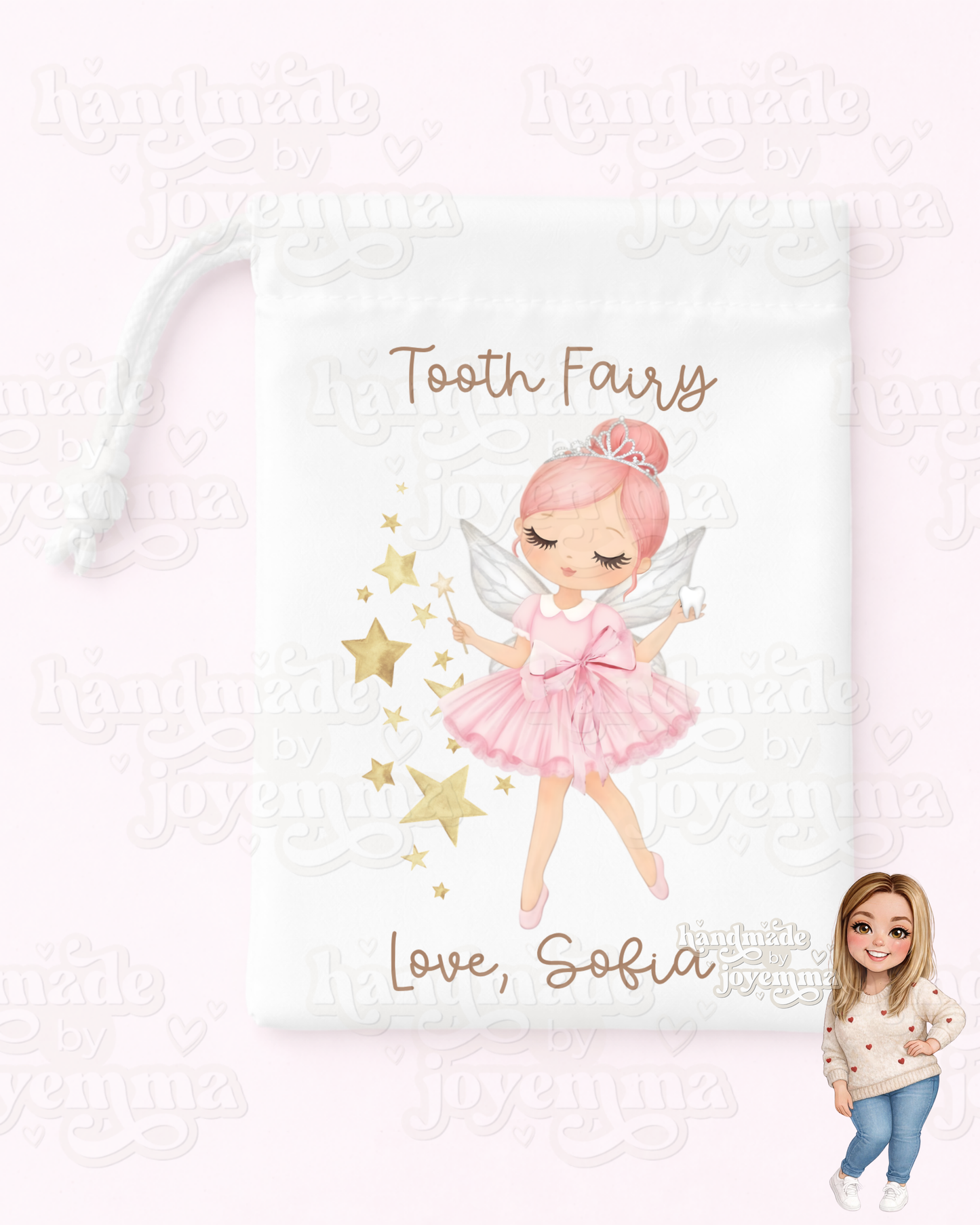 Drawstring Tooth Holding Bag for the Tooth Fairy