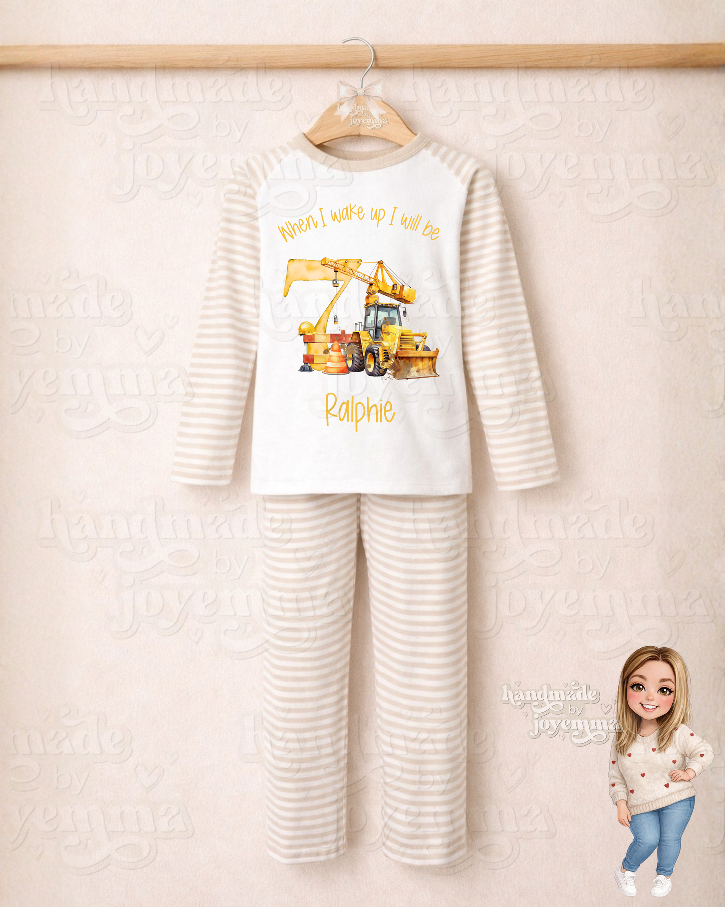 Digger Birthday Pyjamas