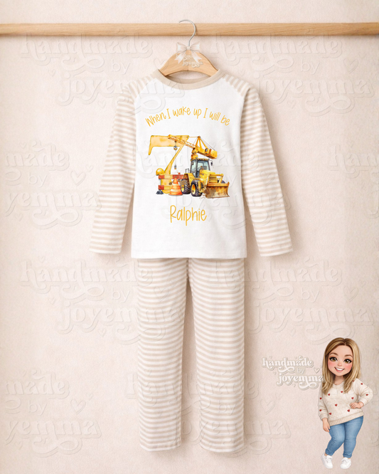 Digger Birthday Pyjamas