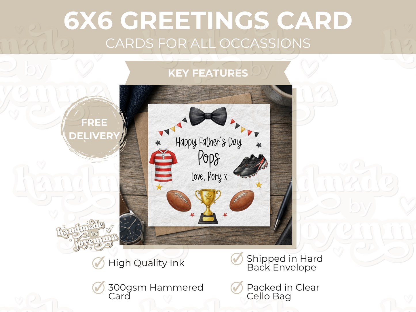 Father's Day Rugby Theme Card