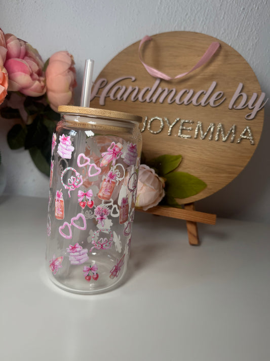 Chapter and Chill Glass Cup and Straw