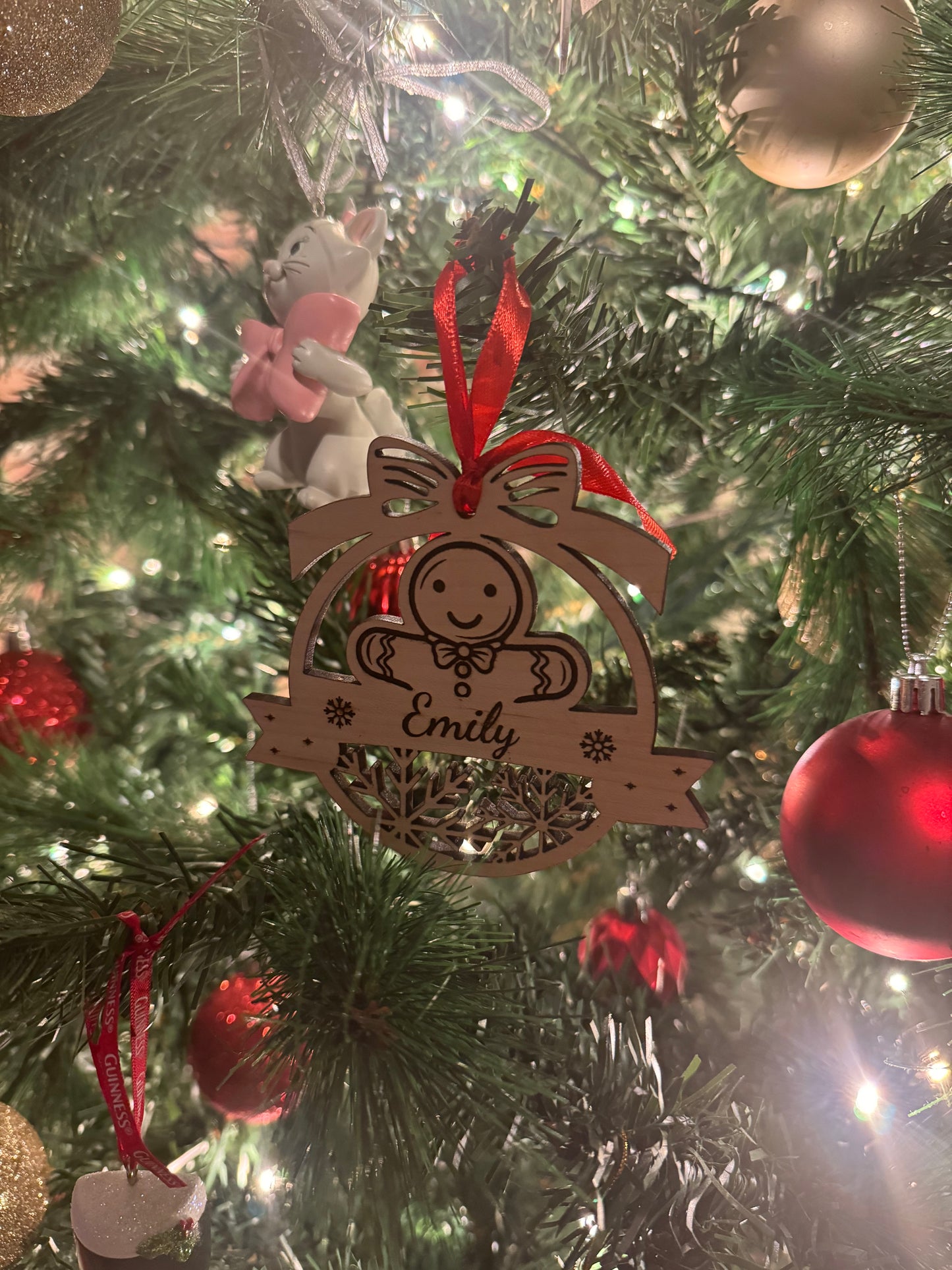 Personalised Gingerbread Wooden Bauble