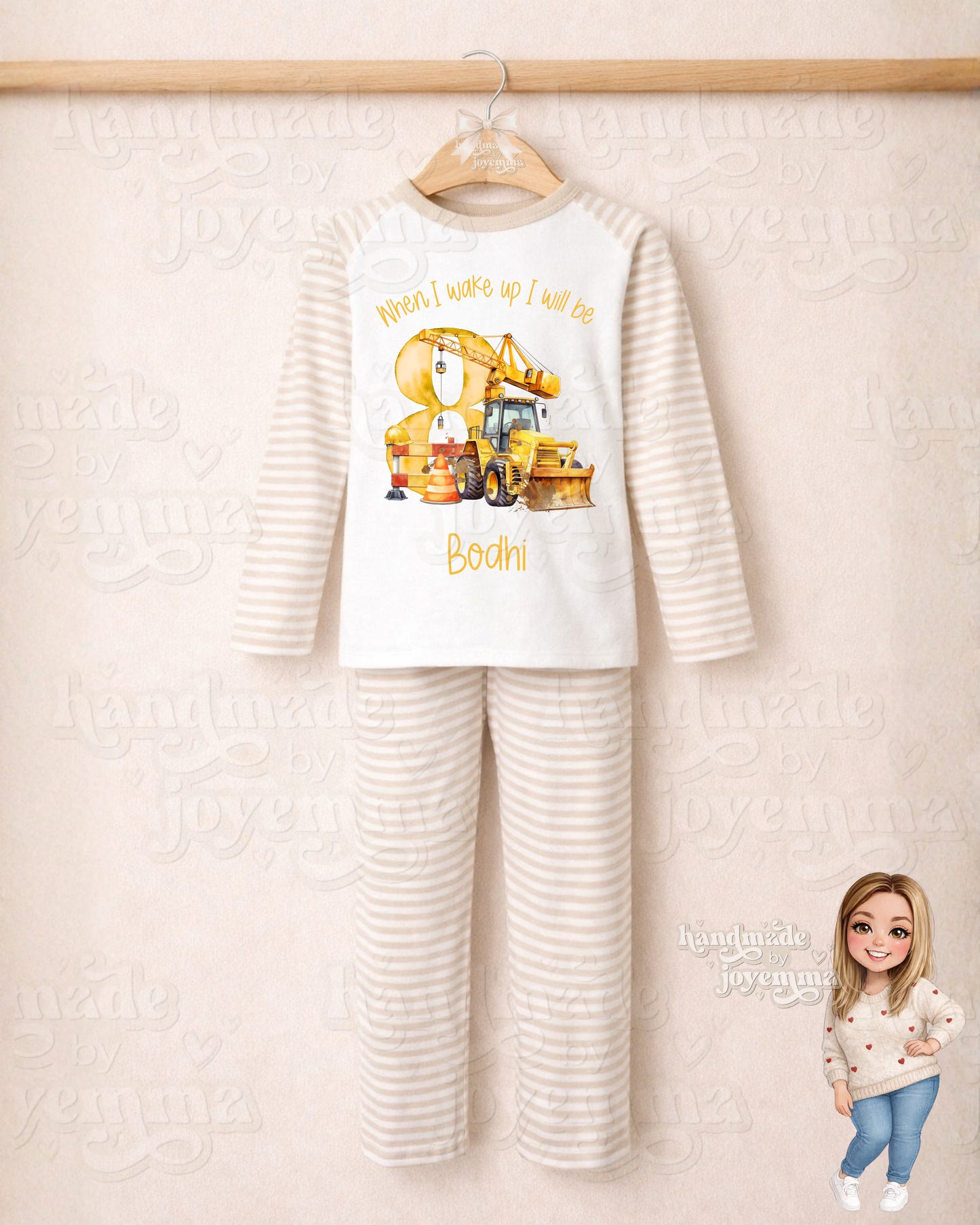 Digger Birthday Pyjamas