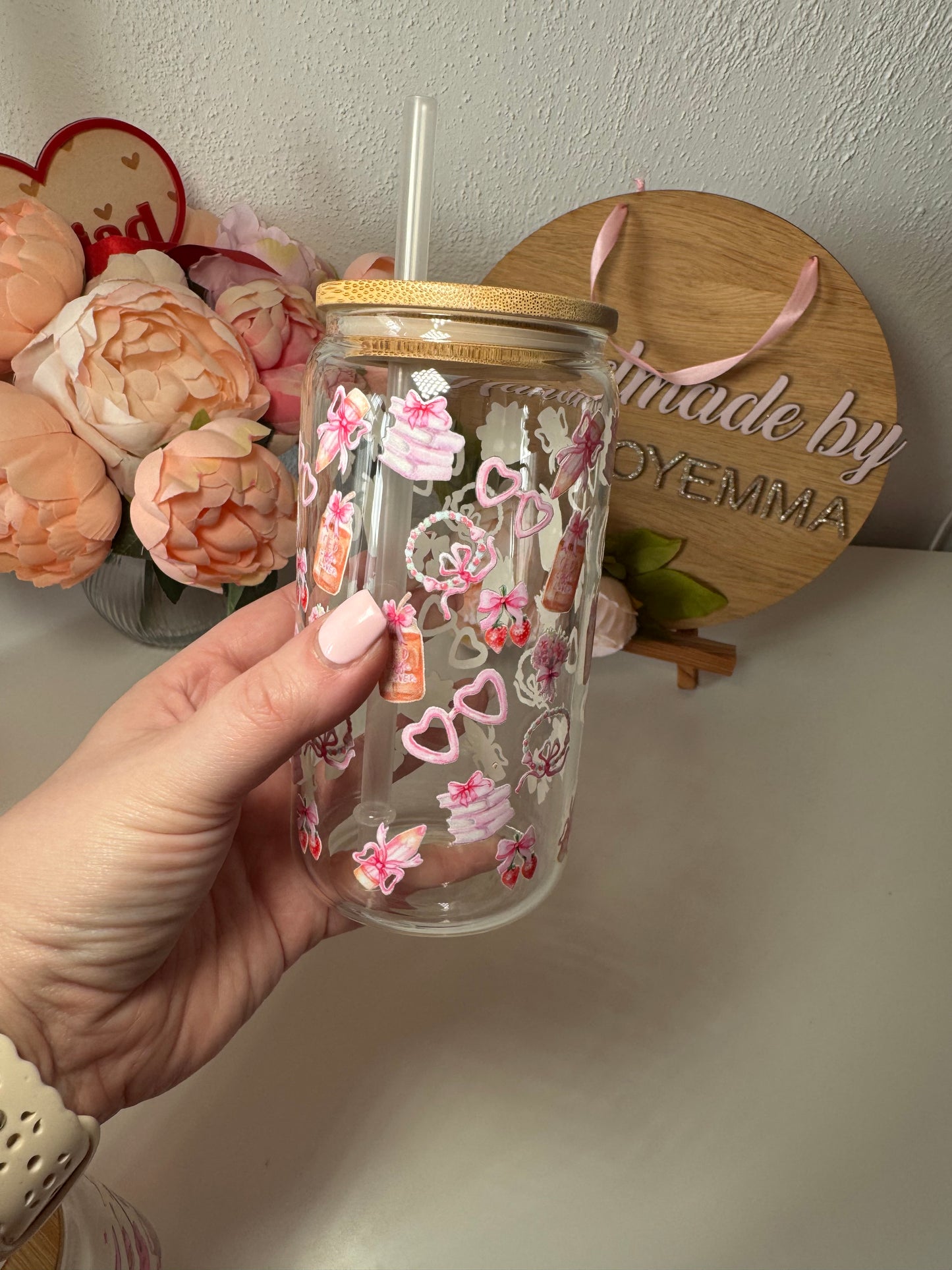 Chapter and Chill Glass Cup and Straw