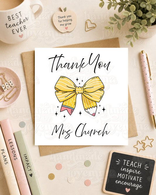 Thank You Teacher Card