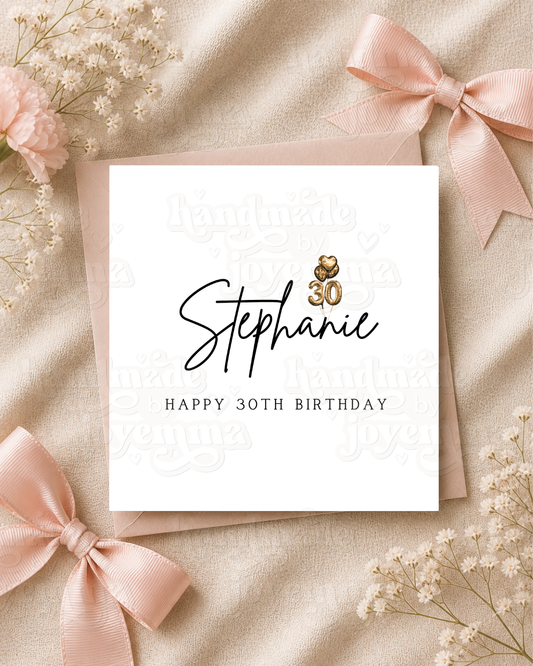 30th Birthday Card