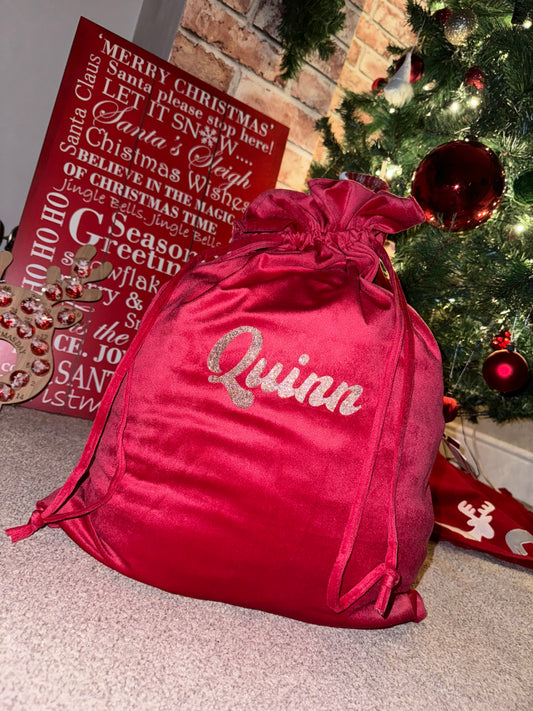 Velvet Santa Sacks