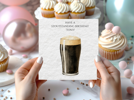 Beer Personalised Birthday Card